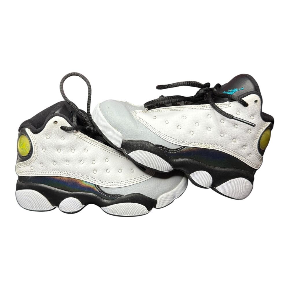 Jordan 13 Retro BP Kids Shoes Size 11C White Black Teal Gray 414575-115